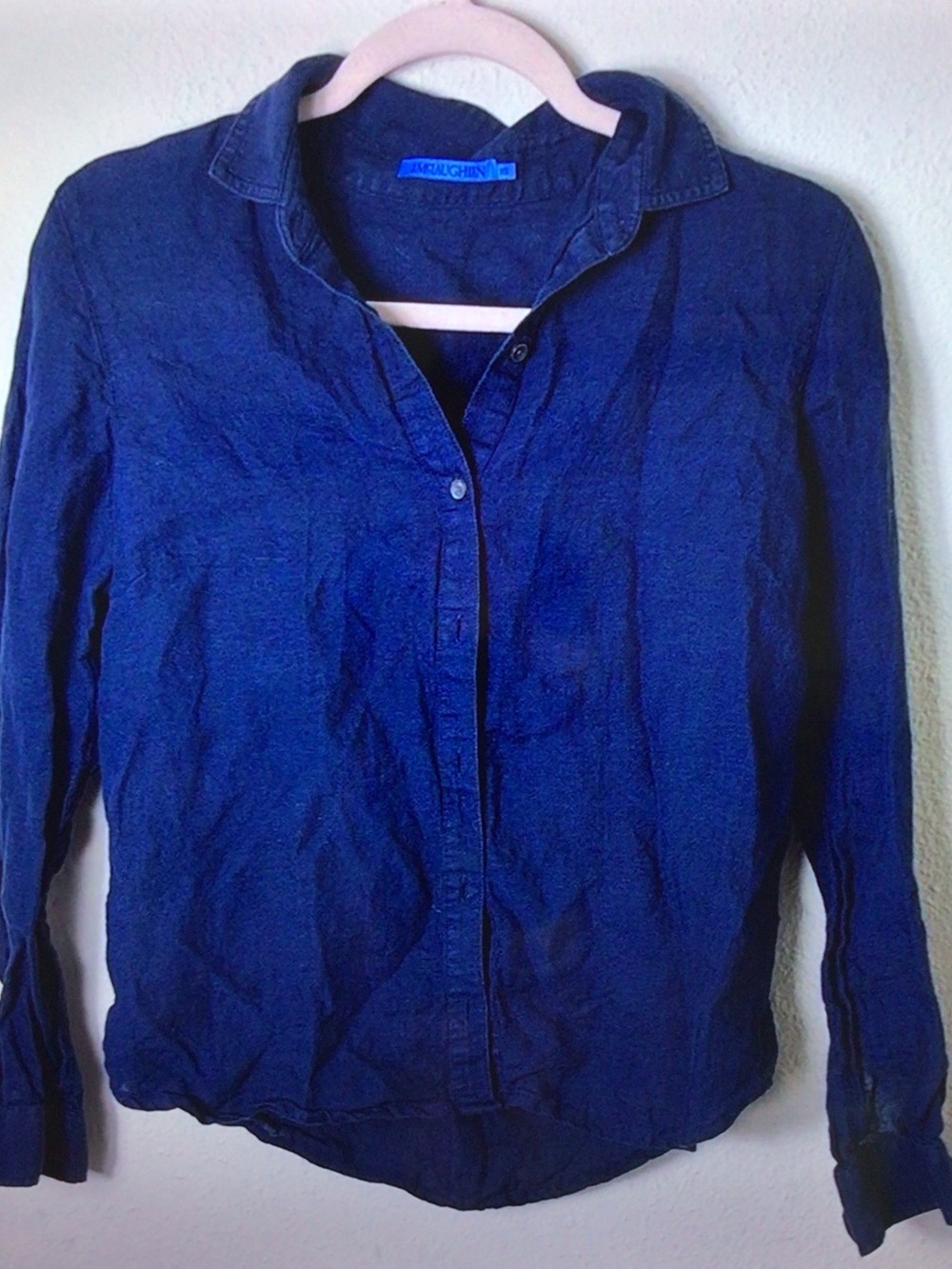 J. McLaughlin Deep Navy Button-Front Shirt